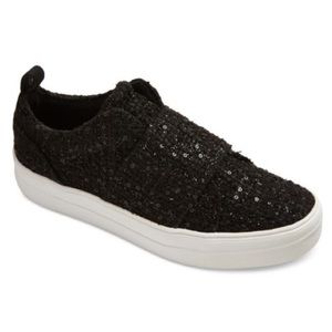 DV dolce vita black sequined platform sneakers